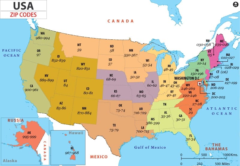 United States Zip Codes - By States - Timelessgist